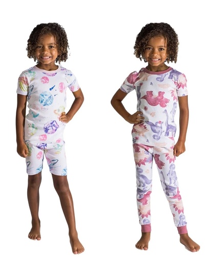 Burt’s Bees Kids 4 Piece Pajama Set For Girls