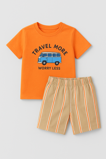 Sinsay Travel More Worry Less 2Pcs Set Outfit For Boys