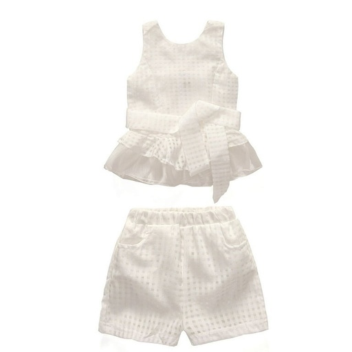Girls White Dress Set