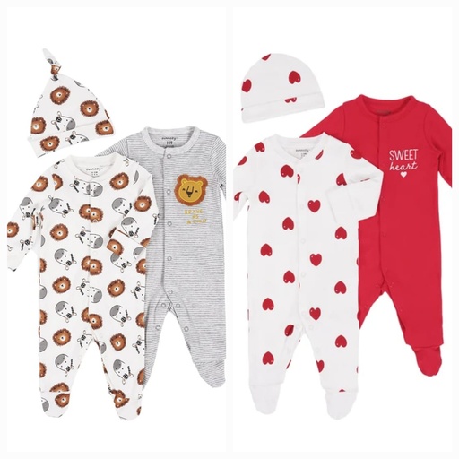 Sunnozy 2pcs Set Sleepsuit With Hat