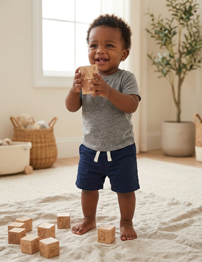 Khaki Shorts For Baby's 