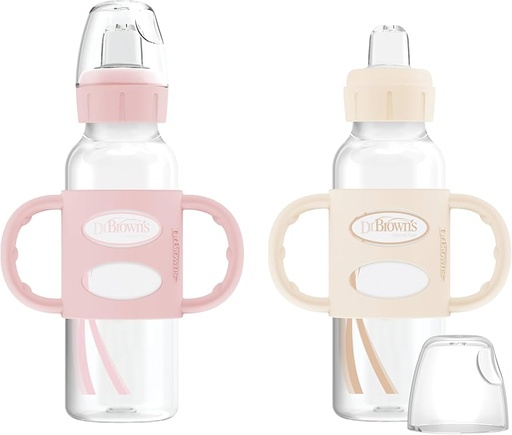 Dr Brown Narrow Sippy Bottle With Silicone Handles 