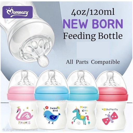 Momeasy Wide- Neck PP Feeding Bottle With Anti-Colic Nipple 