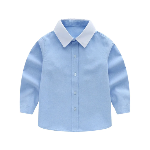 Zhen Zhai Xion Boys Long Sleeve Shirt Blue 