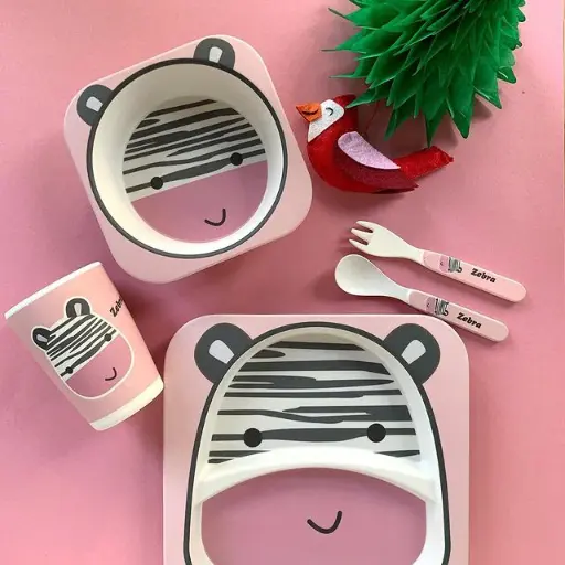 5Pcs Bamboo Fibre Dinner Set