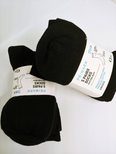 Primark 5pcs Set Black Socks 