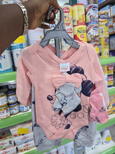 Disney Minnie 4pcs  jogger/bodysuit Set
