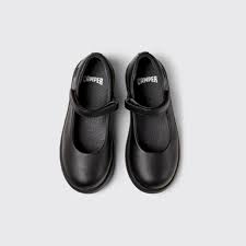 Girls Black Leather Shoes